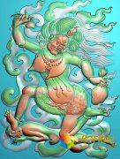 唐卡浮雕小鬼--学校浮雕作品