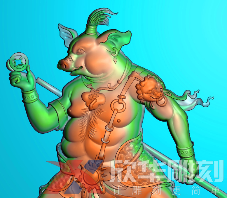 猪大神浮雕
