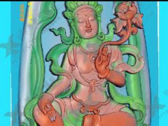 观音莲花玉雕浮雕3