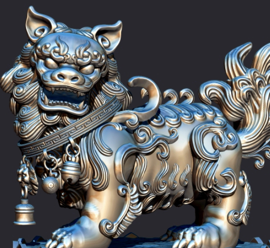 狮子3D模型-zbrush设计作品