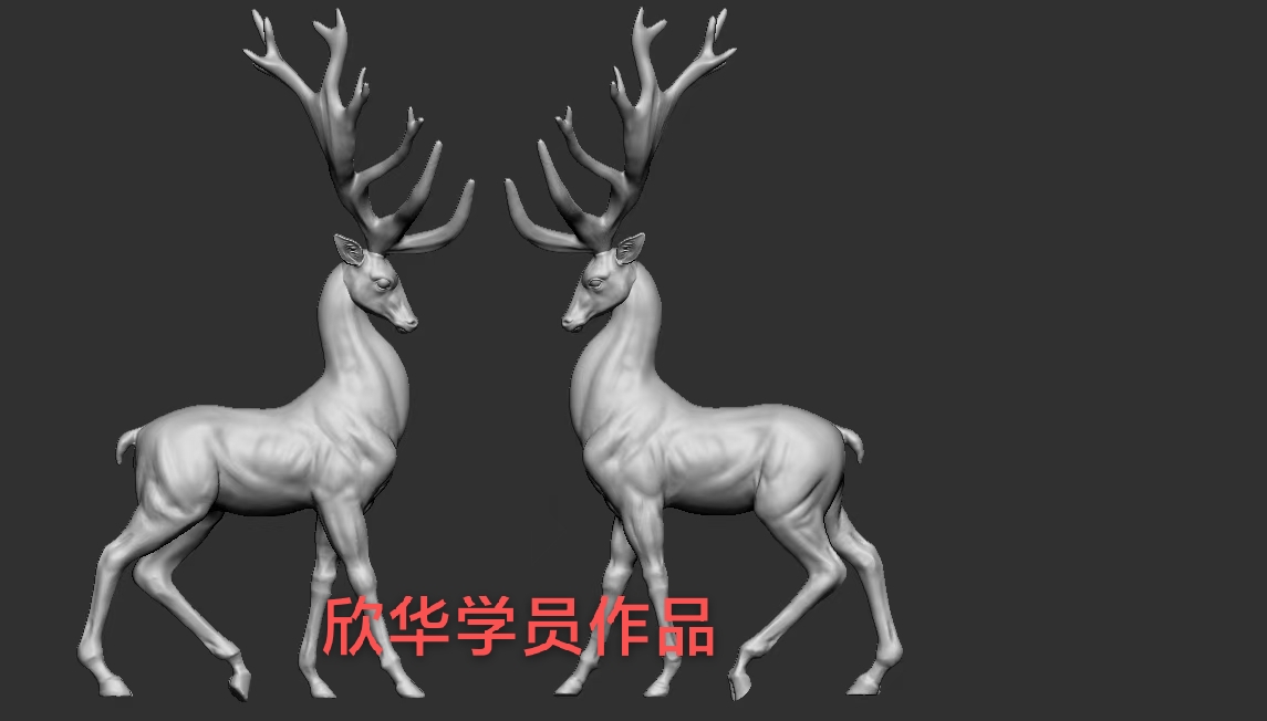 <strong>欣华学员zbrush软件设计神鹿</strong>