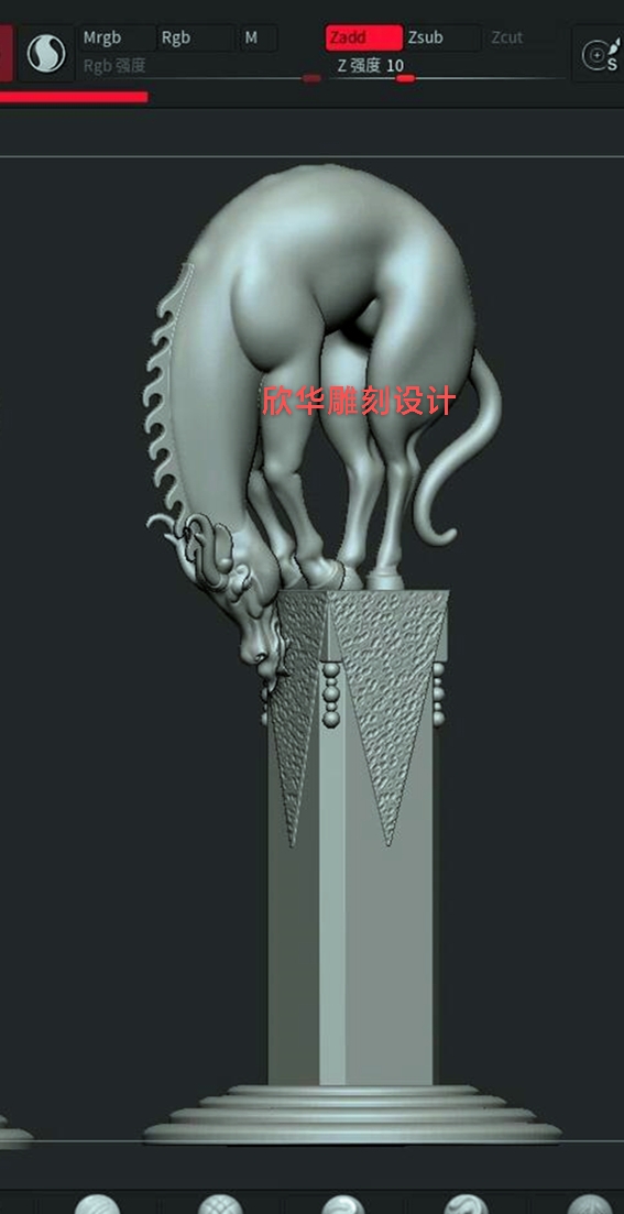 <strong>客户定做的“悬崖勒马”3D雕塑模型</strong>